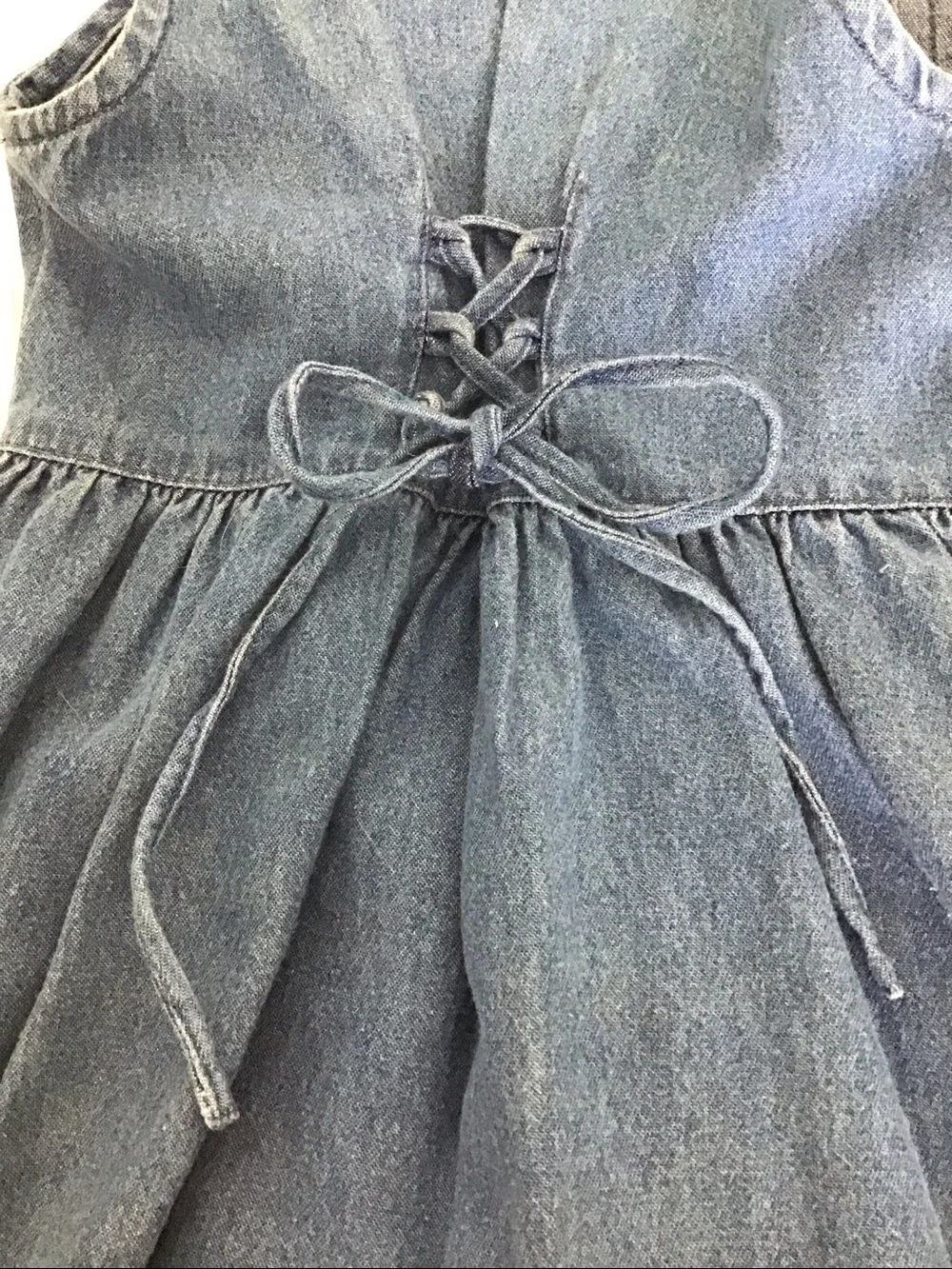 Vintage girls 1990s Storybook Heirlooms 100% cotton denim dress/jumper